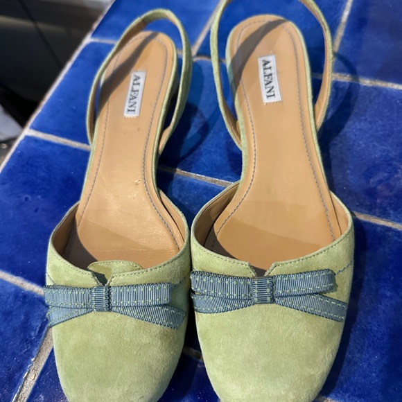 Green Suede Alfani Sling Back Round Toe Ballet Flat - sz 8M - Picture 7 of 7